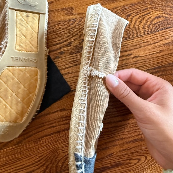CHANEL Tan and Black Espadrilles - Picture 5 of 5